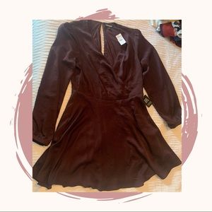 Plum Express Long Sleeve Cocktail Dress